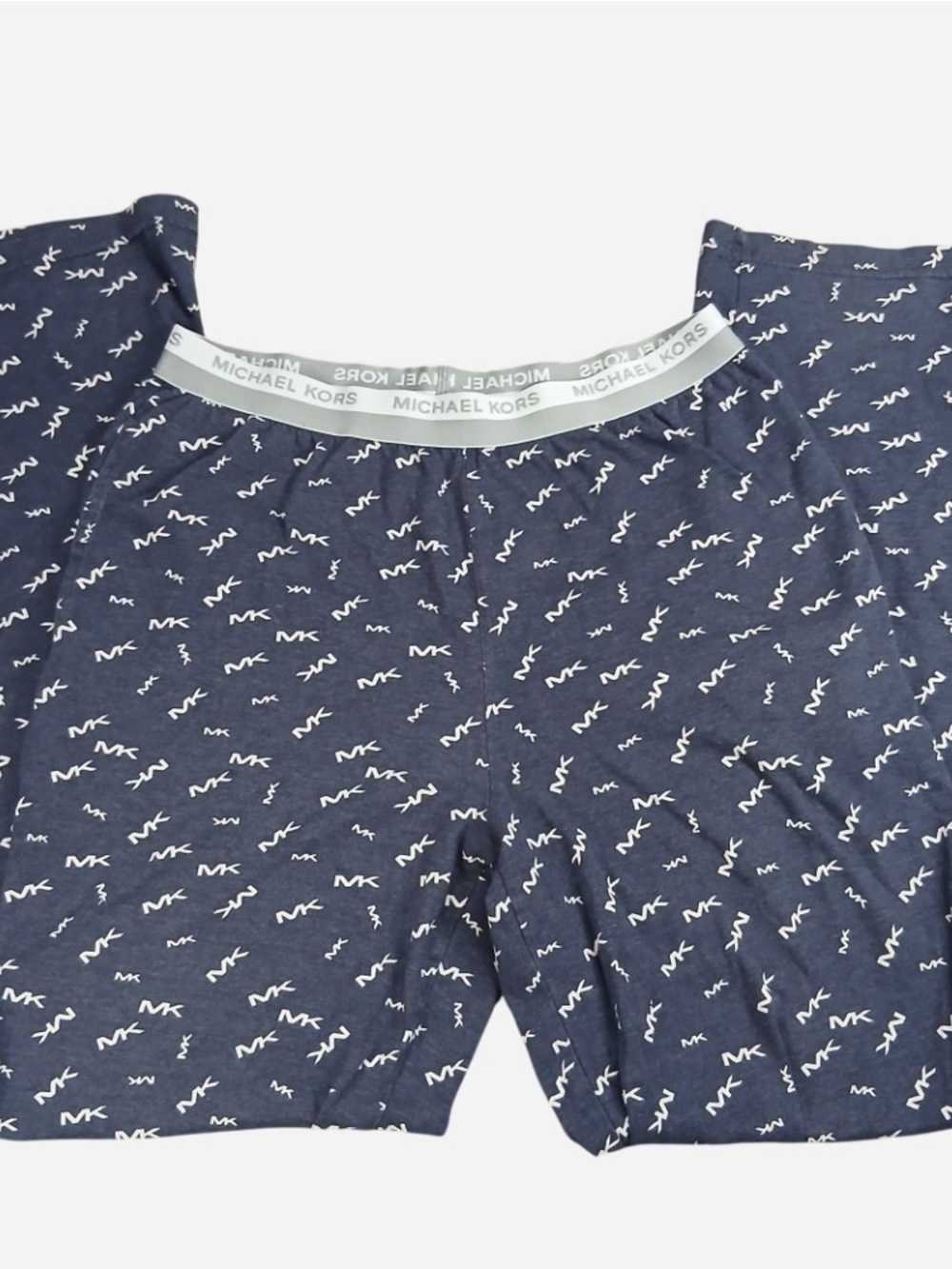 Michael Kors Blue All Over Print Logo Pajama Pants Mens Size Smal Cotton Pockets